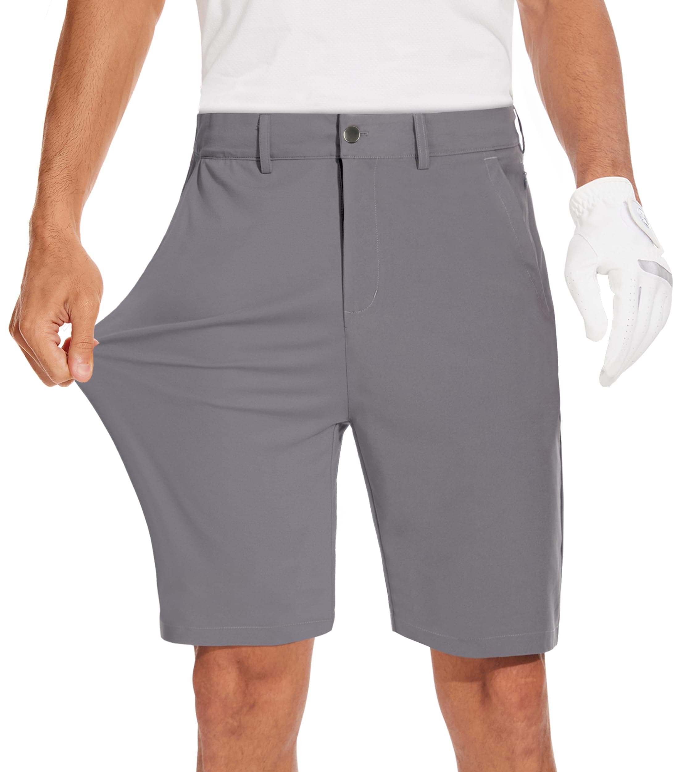 JWM Mens Lightweight Hybrid Casual Dress Work Flat Front Shorts with 5 Pockets Quick Dry UPF50
| JWM Mens 7"/9" Stretch