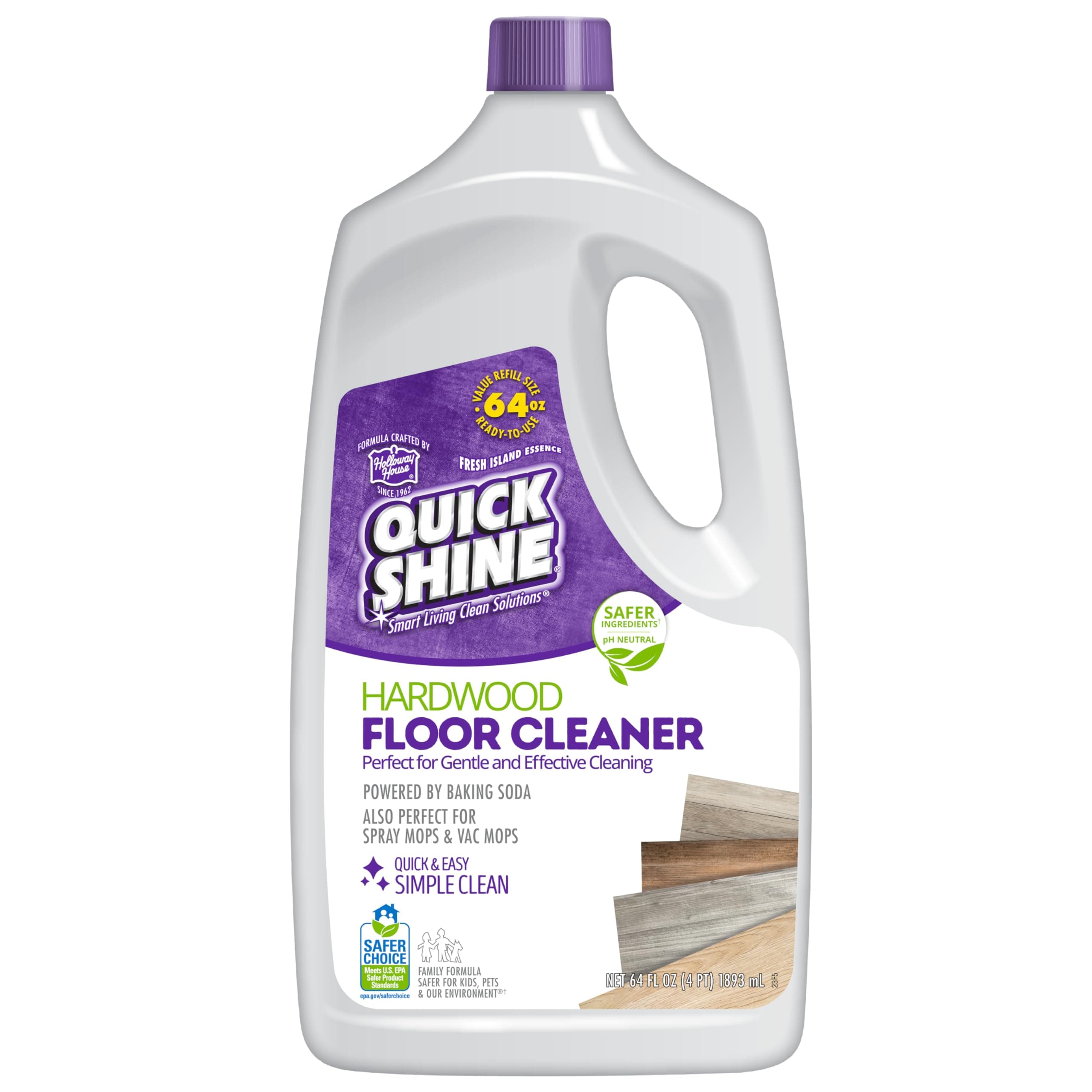 Quick Shine Hardwood Floor Cleaner 64oz | Removes Dirt & Scuff Marks | Perfect for Gentle and Effective Cleaning U.S. EP