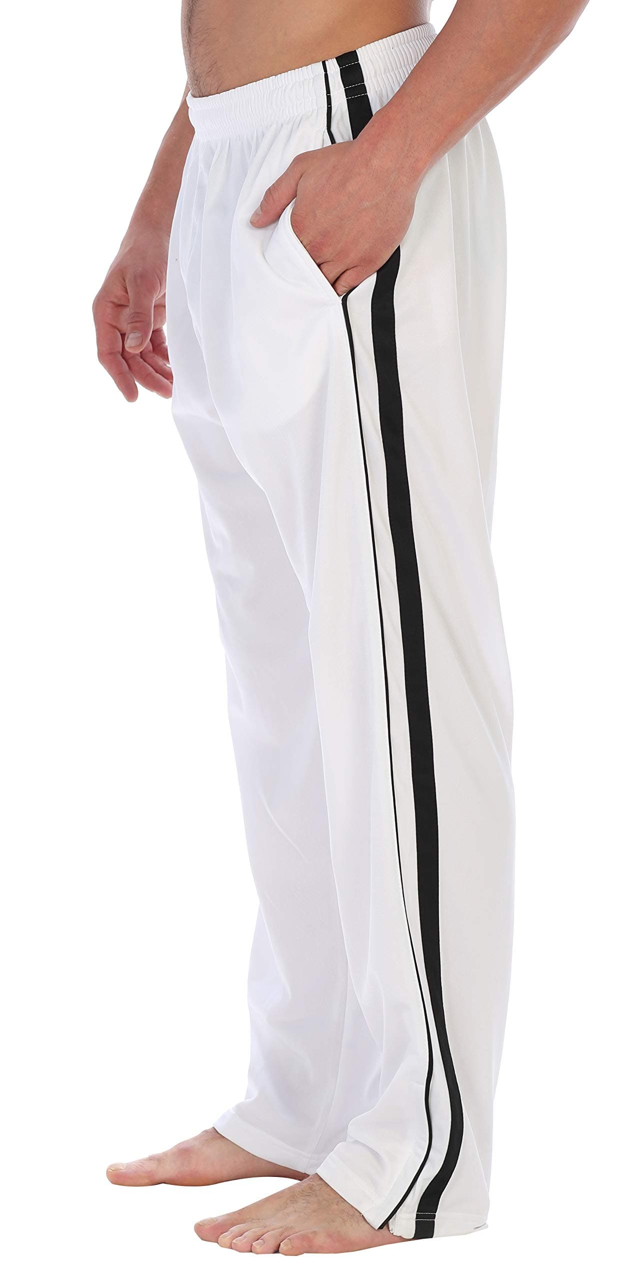 Gioberti Mens Athletic Track Pants with Zip Bottom - Comfortable Elastic Waist, Quick-Drying Material, Perfect for Fitne
