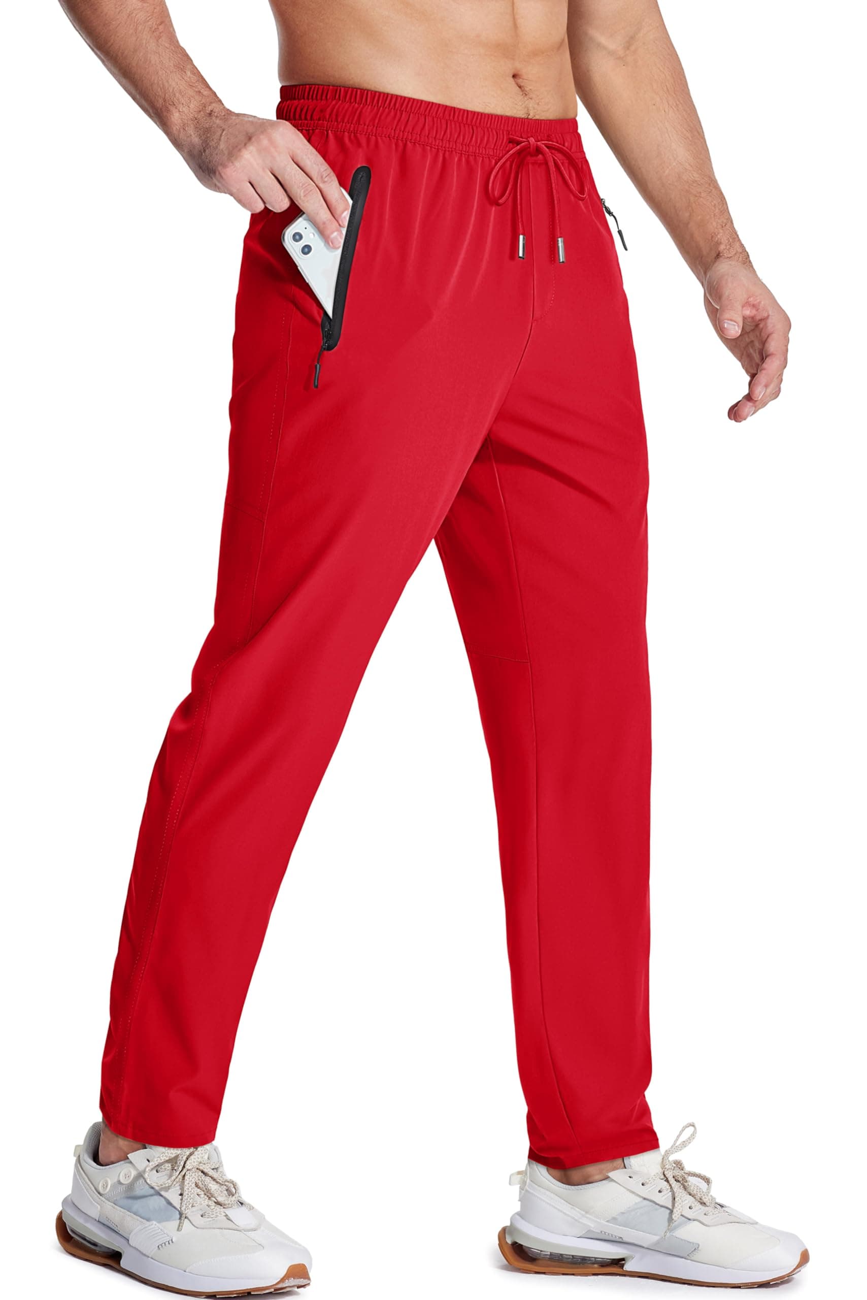 Men's Lightweight Hiking Pants with Quick Dry and Zipper Pockets
| Men's Quick Dry Running Pants Open Bottom Sweatpants