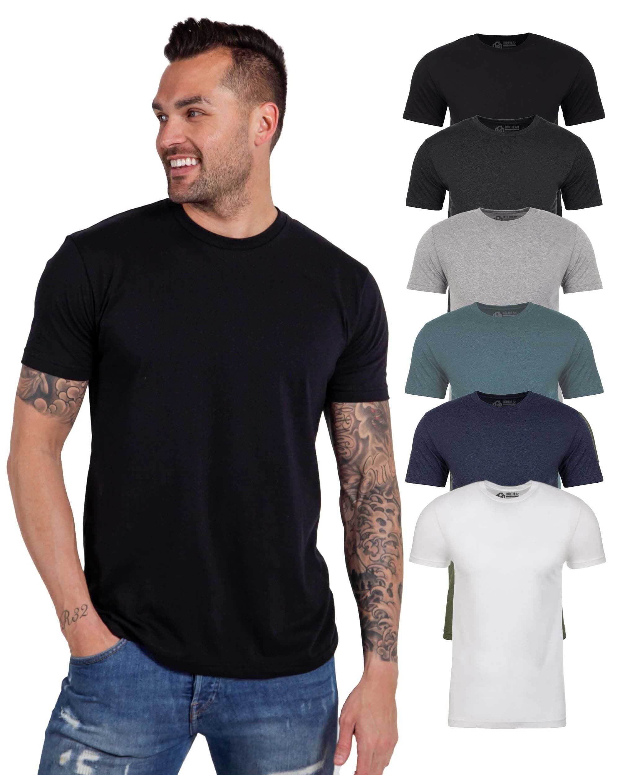 INTO THE AM Mens Short Sleeve T Shirt - Soft Fitted 4XL Fresh Classic