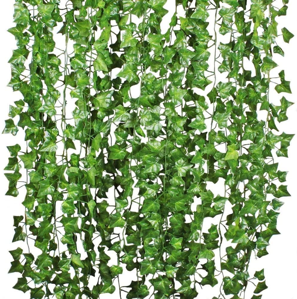 DearHouse 84 Feet Green Artificial Ivy Leaf Plants Vine Hanging Garland for Home Kitchen Garden Office Wedding Wall Deco