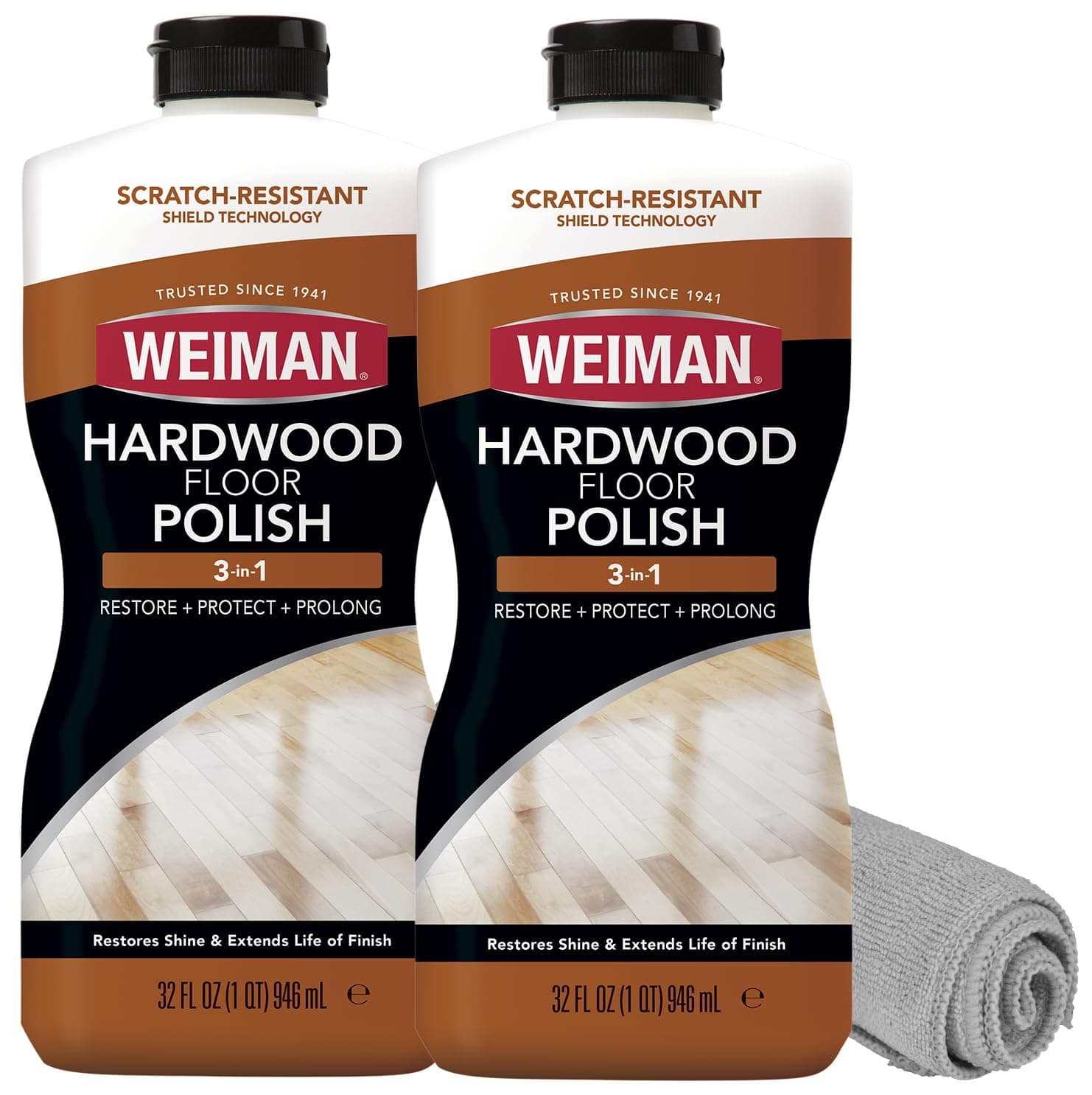 Weiman Wood Floor Polish and Restorer 32 Oz 3PC Bundle for High-Traffic Hardwood Floors
| Weiman Wood Floor Polish and