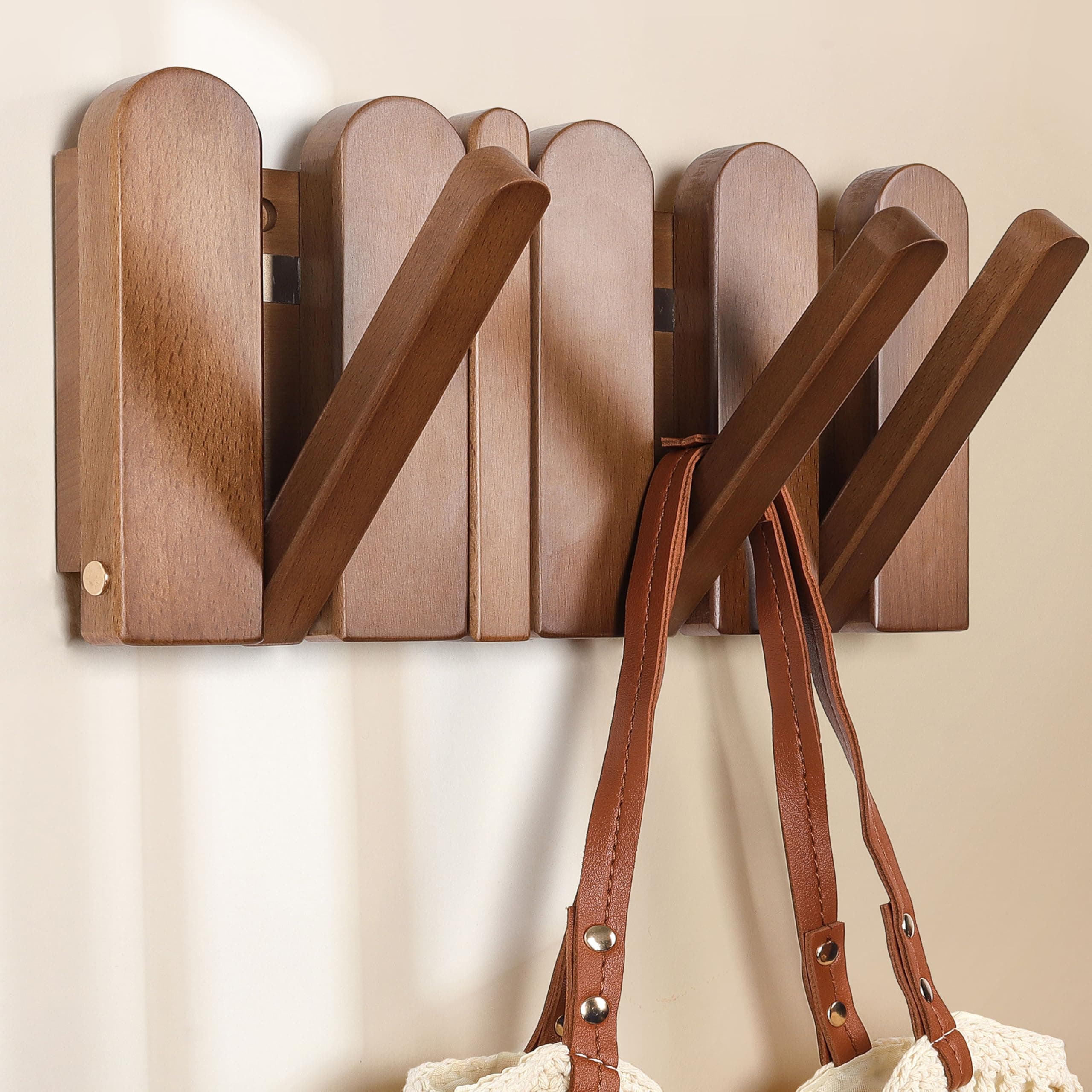 Modern Piano Wooden Coat Rack 4 Hooks for Small Spaces Entryway Bathroom
| Heavy Duty Wooden Coat Rack 4 Hooks for Wall