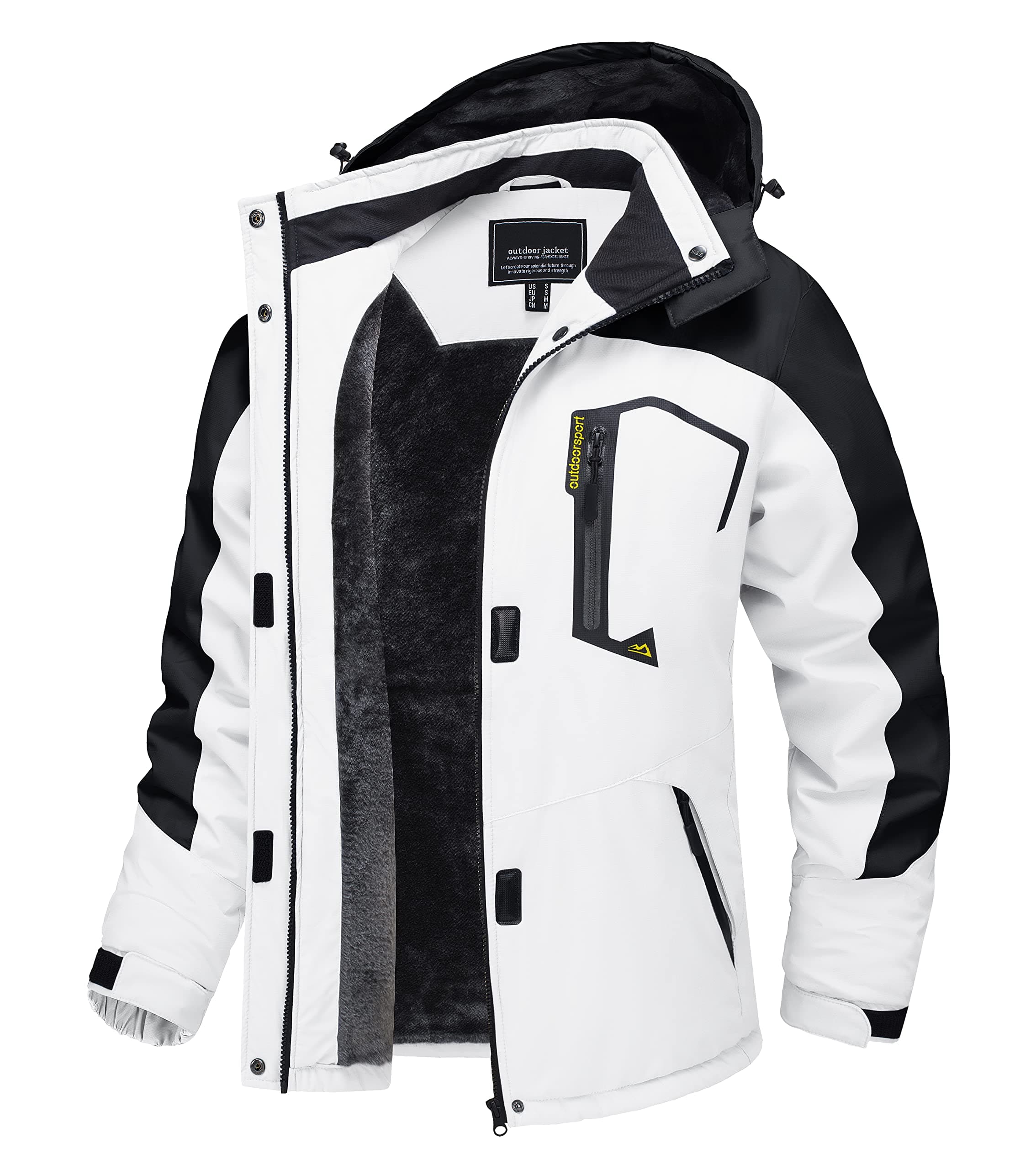 TACVASEN Women's Winter Waterproof Ski Jacket Hooded Fleece Lined Warm Snow Coat for Outdoor Activities
| TACVASEN Wome