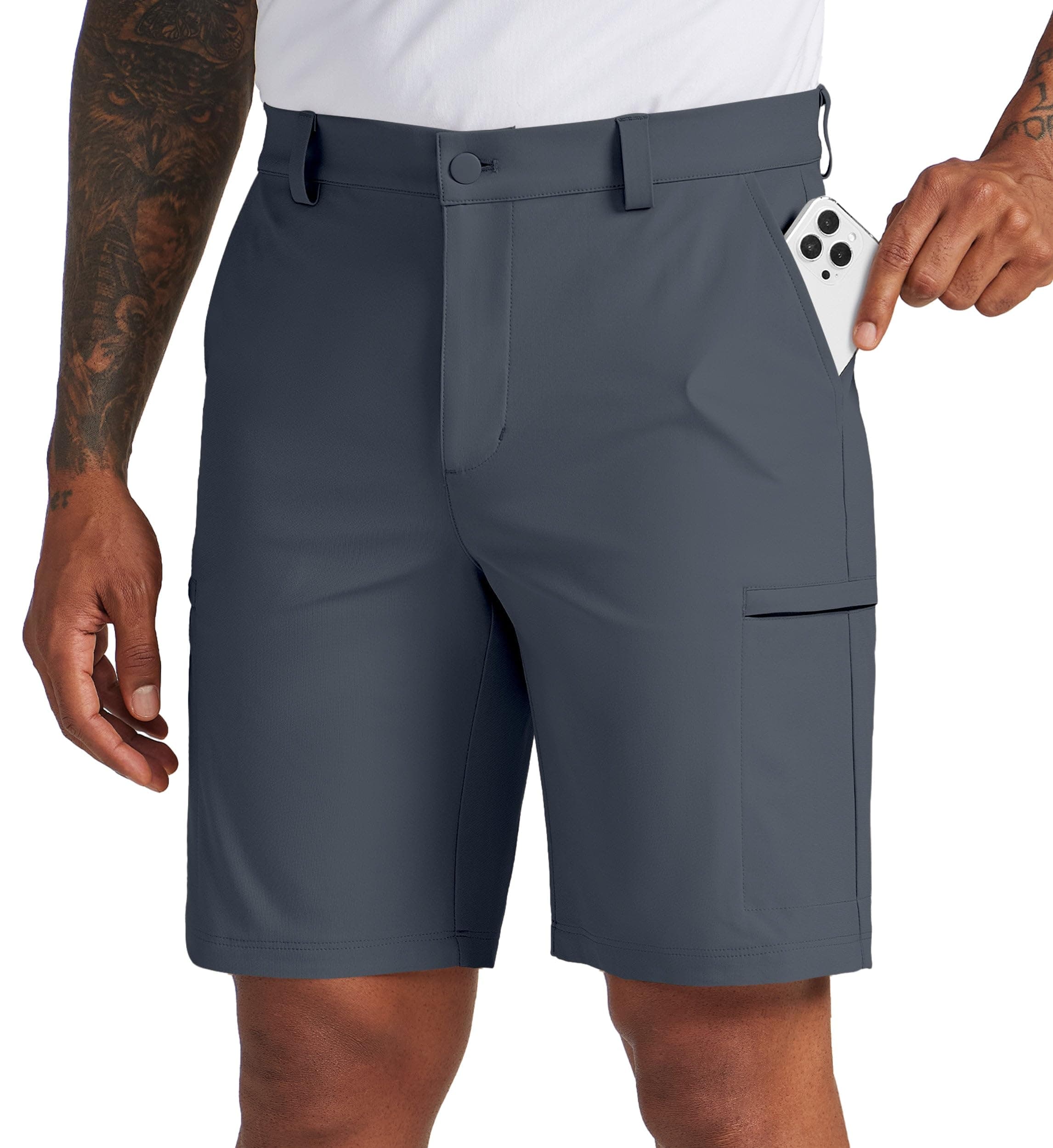 Willit Men's Quick Dry Golf Shorts for Casual Wear with Multiple Pockets
| Willit Men's Stretch Casual Golf Shorts Perf