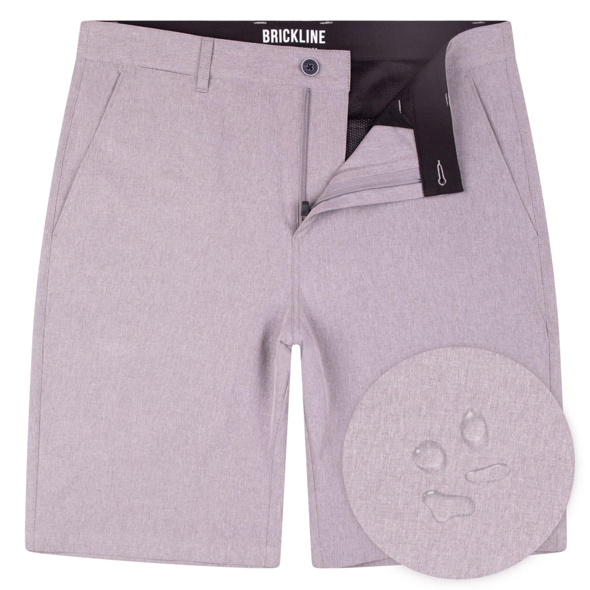 Brickline Mens Hybrid Casual Golf Dress Flat Front Quick Dry Stretch Board Shorts for Men
| Brickline Lightweight Chino