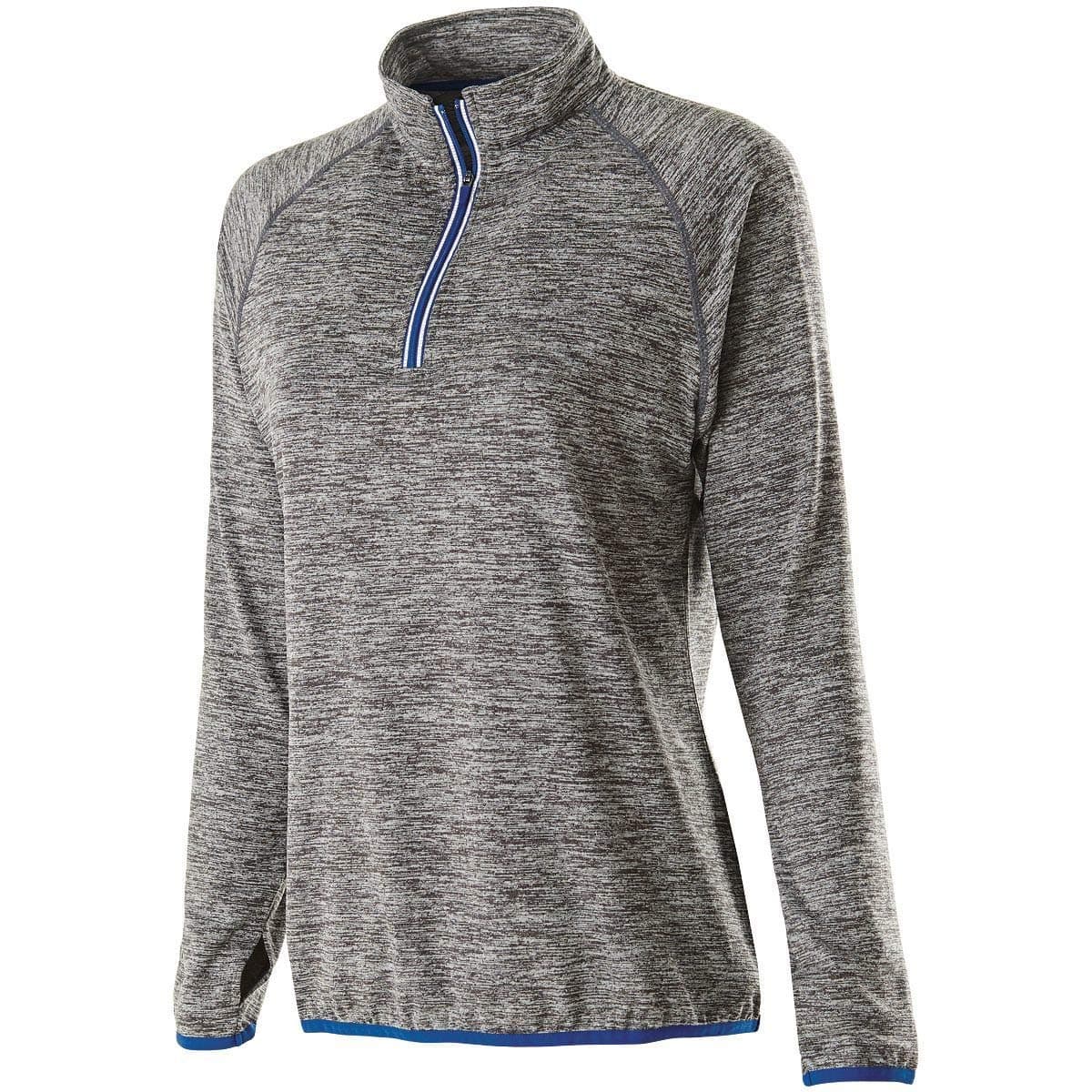 Augusta Sportswear Holloway Womens Force Training Top S Carbon Heather/Royal for Summer Workout High Visibility