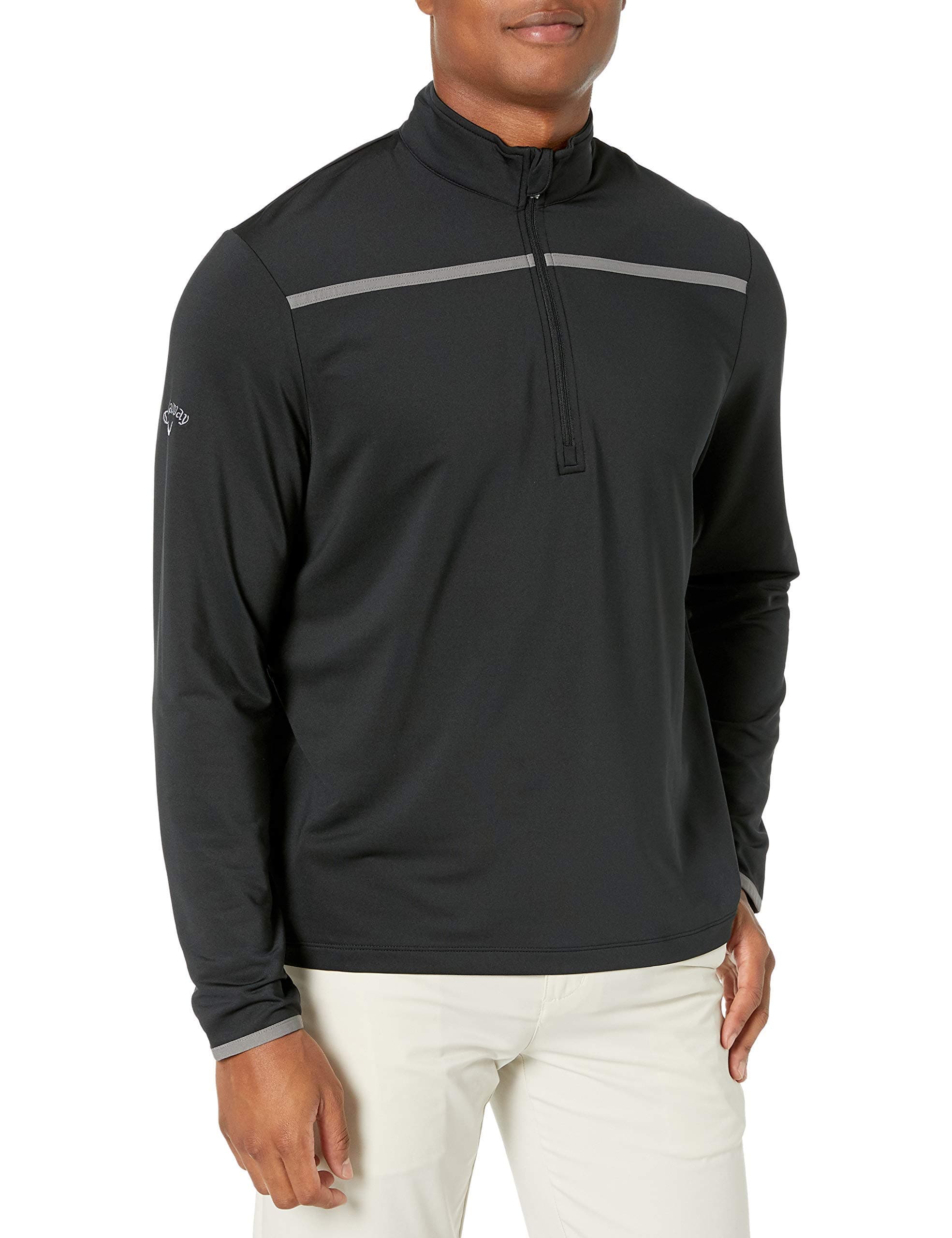 Callaway Men's Weather Series 1/4 Zip Mock Neck Pullover | Men's Performance Apparel | Extended Sizes | Durable Moisture