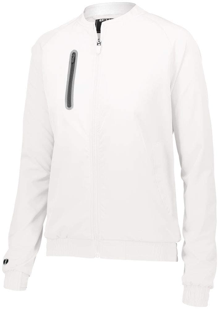 Augusta Sportswear Holloway Sportswear Women's Weld Jacket - White for Cold Weather Protection and Warmth