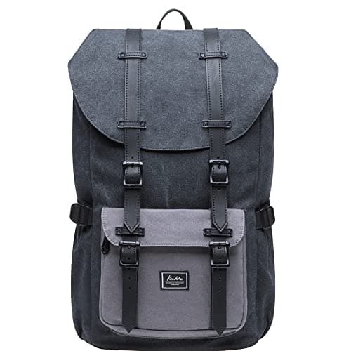 KAUKKO 15.6 Inch Laptop Outdoor Backpack for Men and Women Traveling Rucksack (5-8-Black)