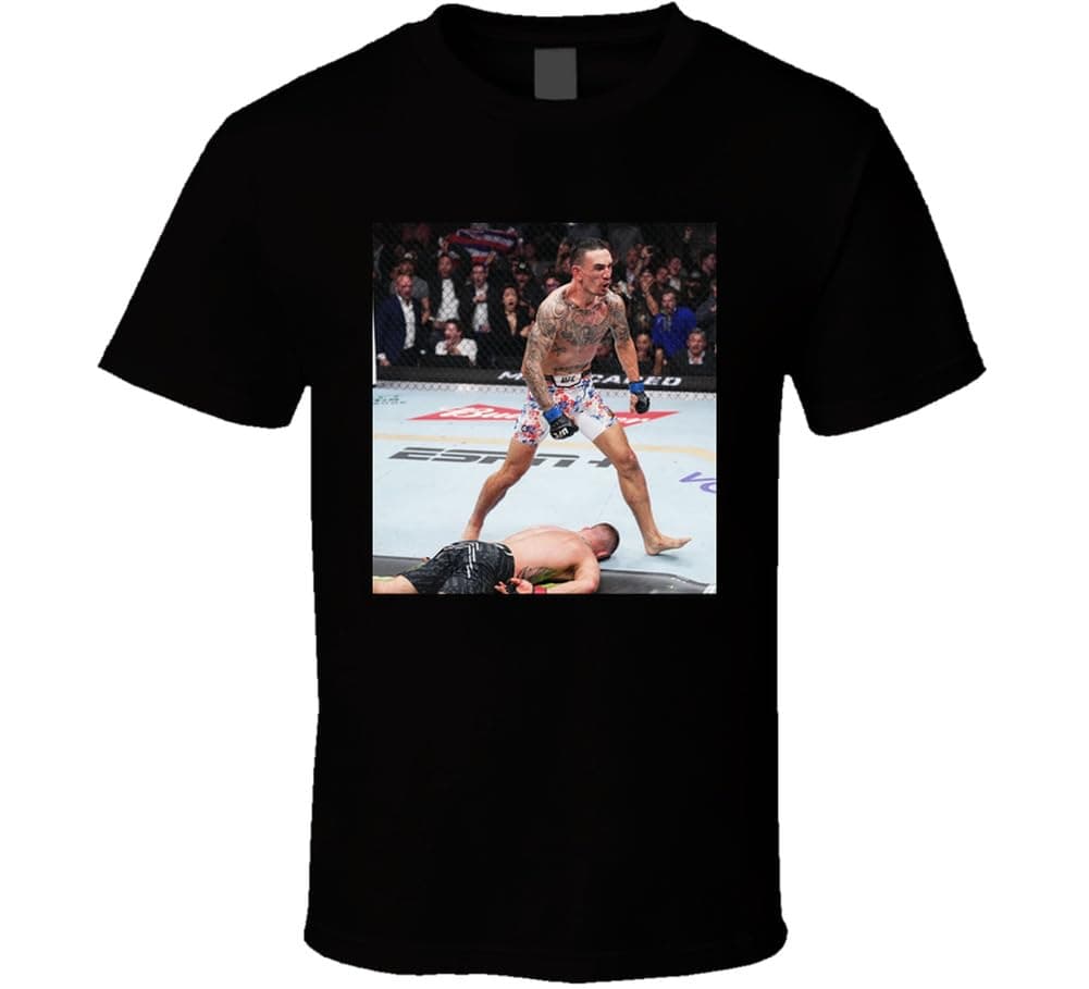 Generic Max Holloway Justin Gaethje Knock Out Men's Unisex MMA Fighting T Shirt Best Selling MMA Fighter Jersey Large