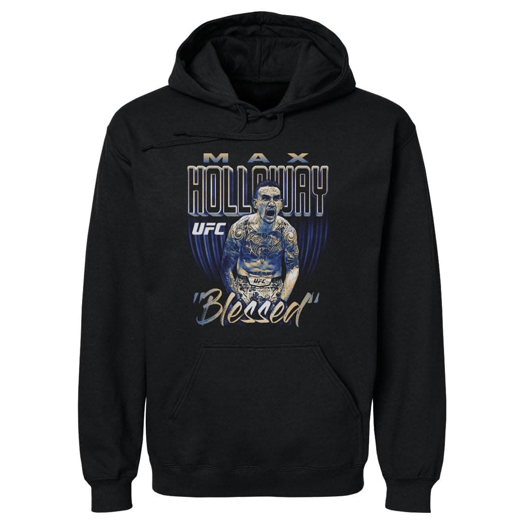 Max Holloway UFC Men's Hoodie Sweatshirt - Athlete Inspired Bitmap Graphic WHT