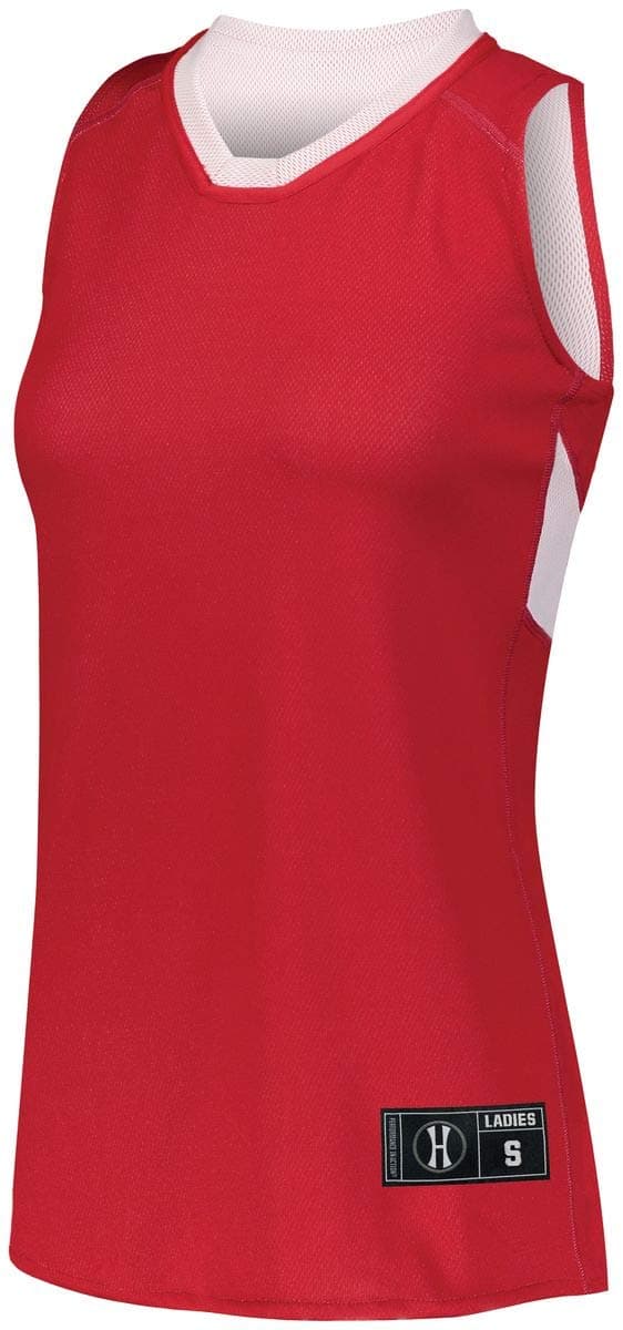 Augusta Sportswear Holloway Ladies Basketball Jersey 2XL Scarlet/White Comfort Breathability Team Spirit Versatile Court