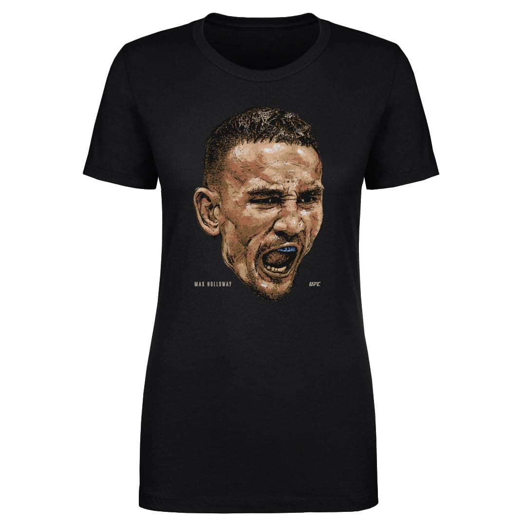 Max Holloway UFC Women's T-Shirt - Max Holloway Portrait - White