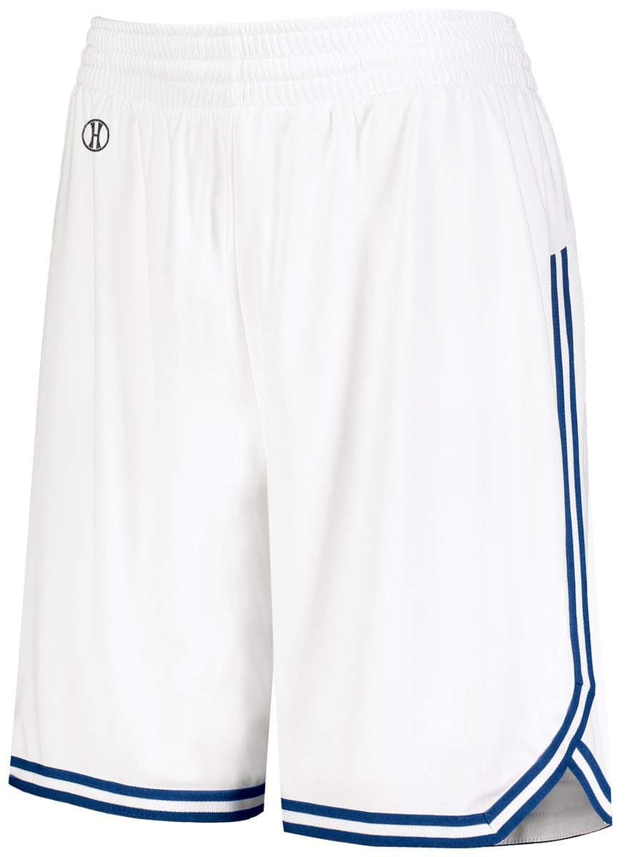 Augusta Sportswear Holloway Sportswear White/Royal Retro Basketball Shorts for WomenXS Size