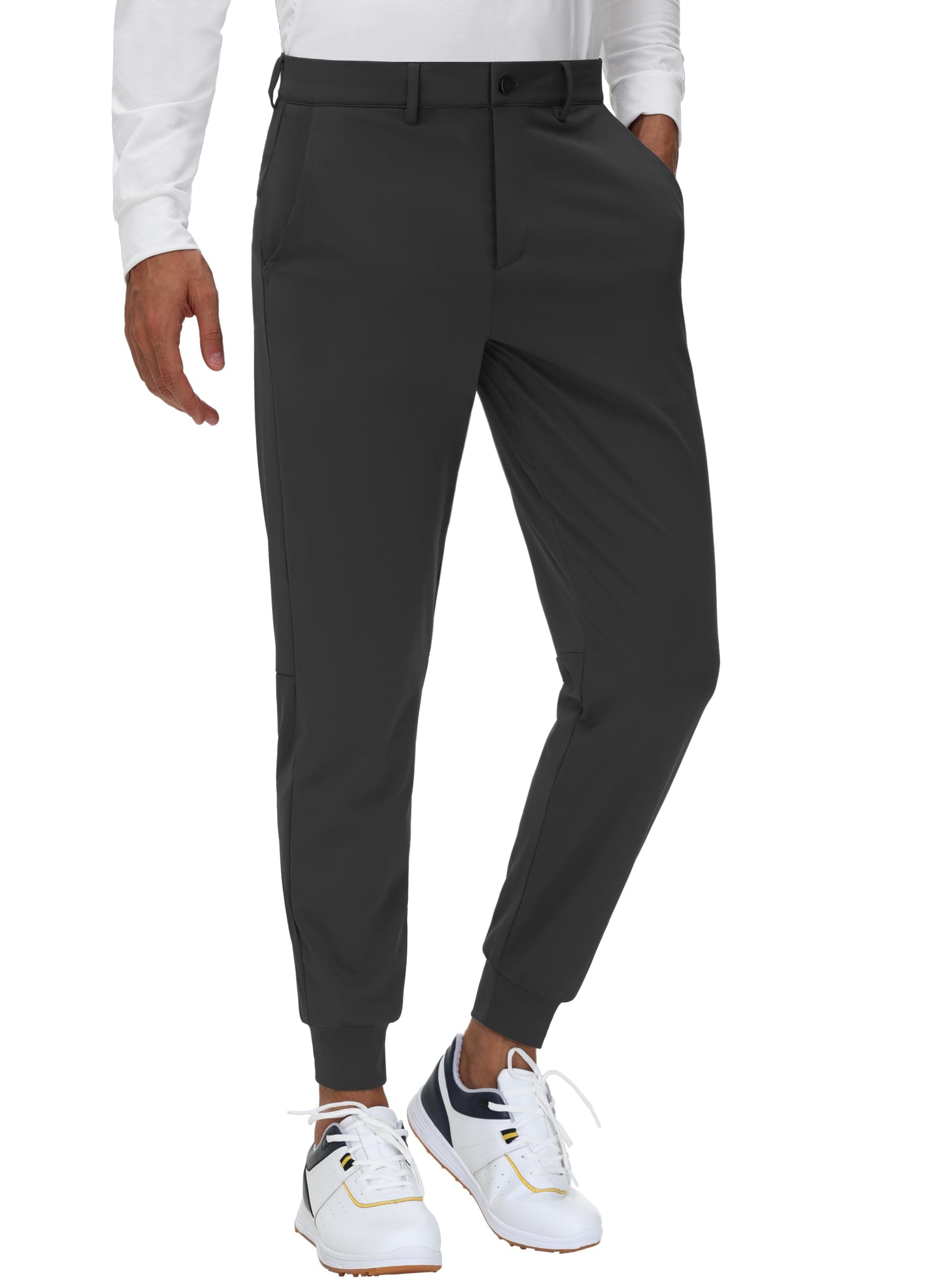 JWM Men's Stretch Golf Joggers Pants with Belt Loops - Slim Fit Tapered Casual Business Travel Sweatpants
JWM Men's St