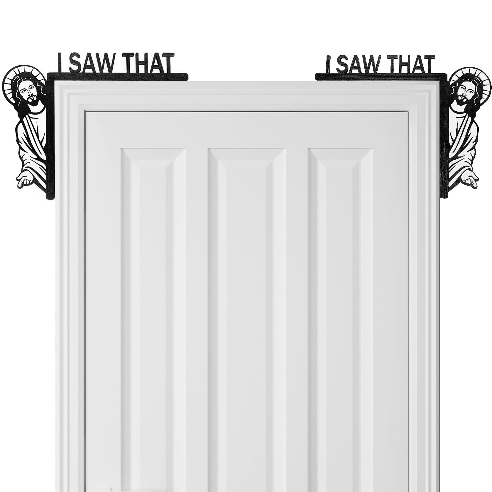 Two Pack I Saw That Door Sitter Wood Frame Decor Left & Right for Home Office Mirror Cabinet
| I Saw That Door Sitter C