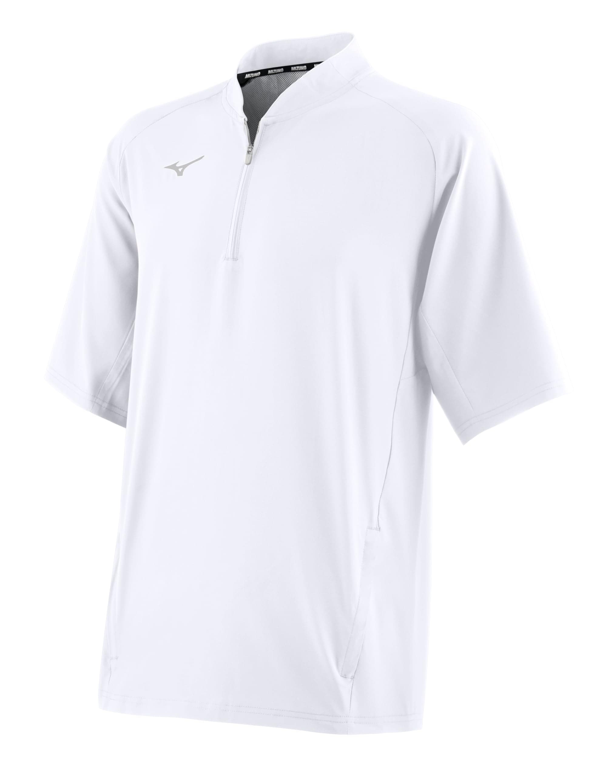 Mizuno Men's Gametime Short Sleeve Hitting Jacket for Baseball Players during Practice Sessions Lightweight and Breathab