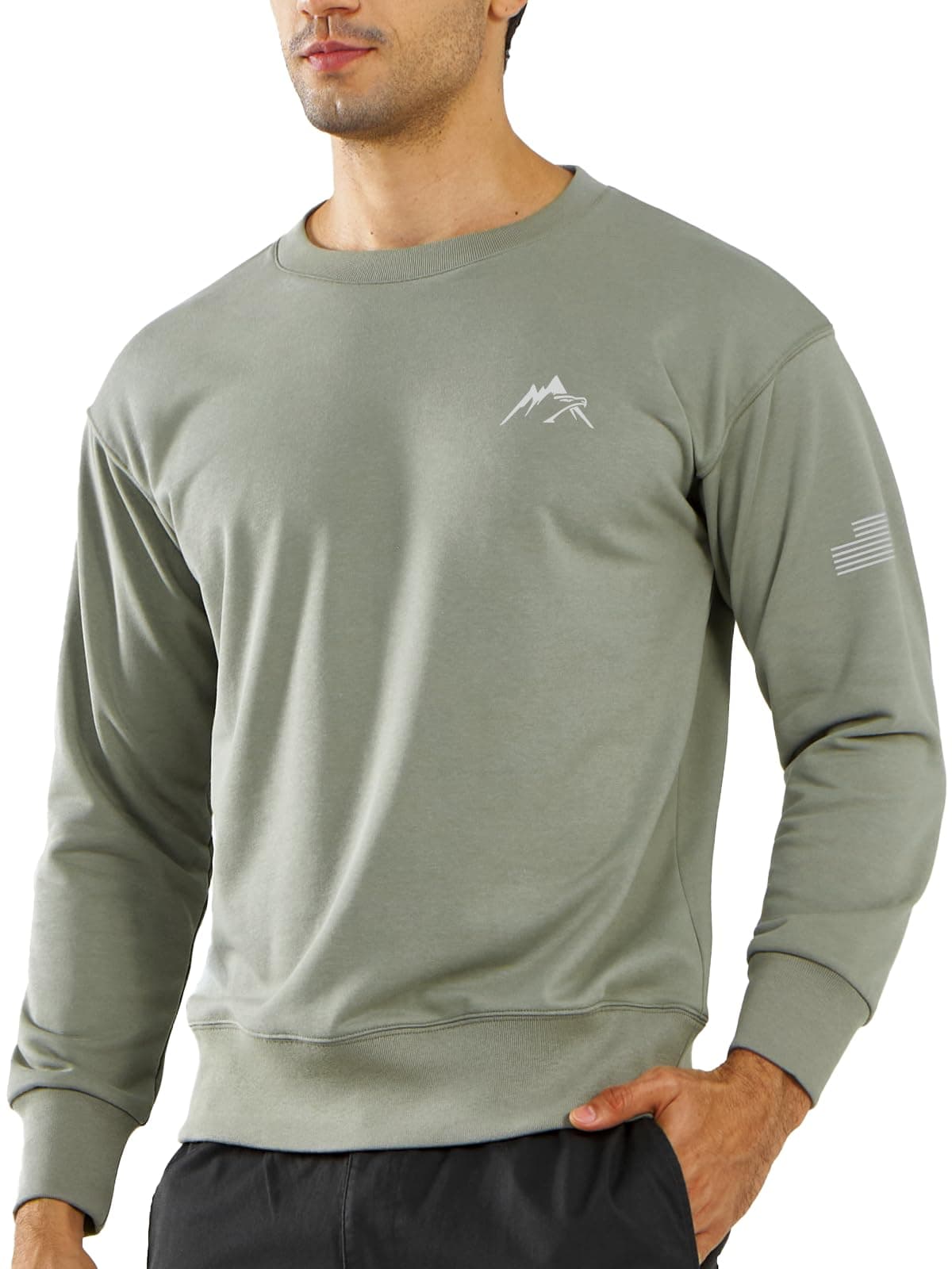 NORTHYARD Men's Long Sleeve Crewneck Sweatshirt for Casual Comfortable Moisture Wicking Cotton Sweatshirts
