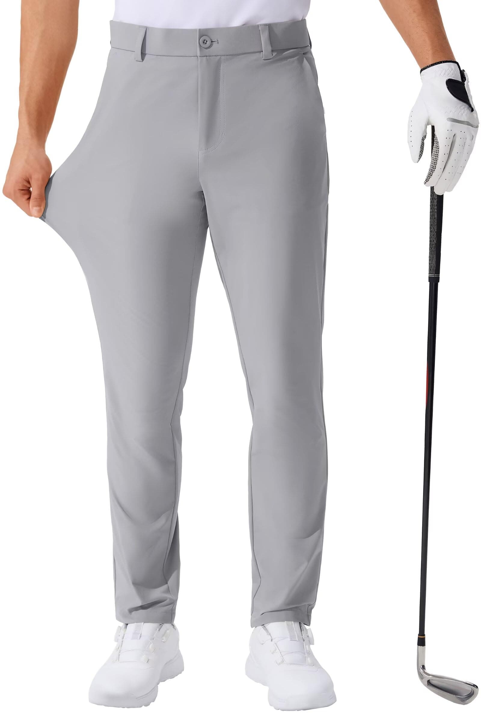QPNGRP Men's Lightweight Stretch Golf Pants for Summer Inseam 30"/32"/34"
| QPNGRP Men's Golf Work Dress Pants Inseam 3
