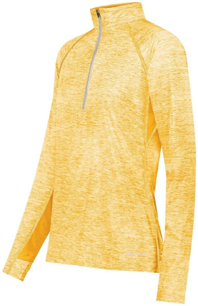 Holloway Sportswear Womens Electrify Coolcore® 1/2 Zip Pullover - Gold Heather | Fast Drying | Breathable | Ideal for Ru