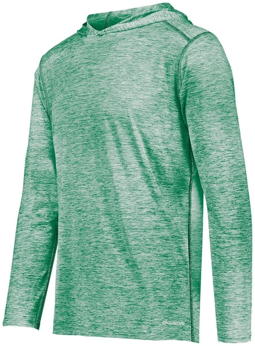 Holloway Sportswear Electrify Coolcore® Hoodie for Athletes on the Go Lightweight Moisture-Wicking Features Heather Gray