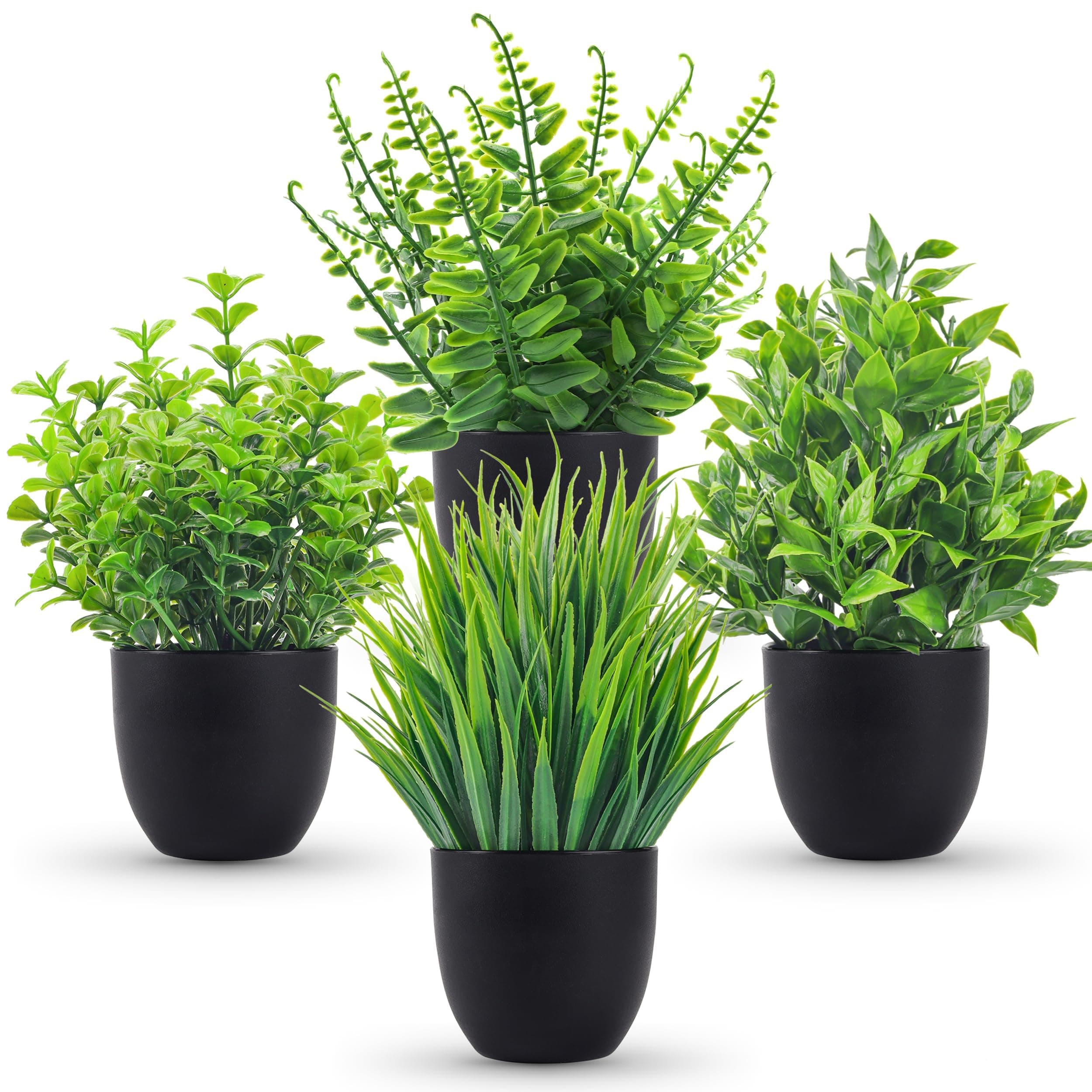 Der Rose Fake Plants 4 Packs Small Faux Plants Best for Bathroom and Home Office
| Der Rose Black Bathroom Accessories